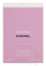 Chanel Chance Eau Tendre Giftset 60 ml, 3x Edt Spray Refill 20Ml - Twist and Spray