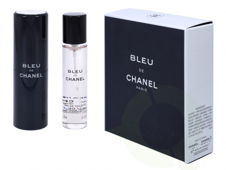 Chanel Bleu De Chanel Pour Homme Giftset 60 ml, Edt Spray 20ml/2x Edt Spray Refill 20ml - Travel Sprays