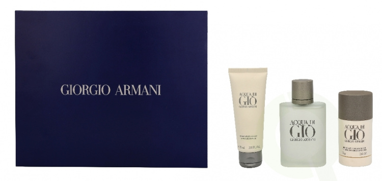 Armani Acqua Di Gio Pour Homme Giftset 250 ml, Edt Spray 100ml/After Shave Balm 75ml/Deodorant Stick 75gr