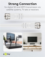 Goobay SAT-antennkabel ( F-plugg > F-plugg ), 1.5 m