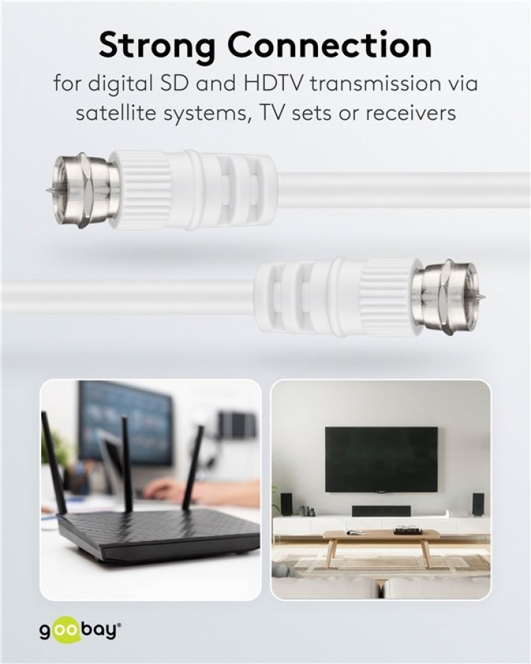 Goobay SAT-antennkabel ( F-plugg > F-plugg ), 1.5 m