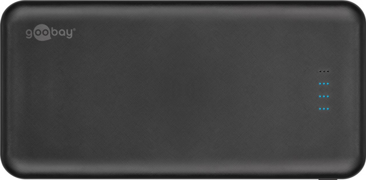 Goobay Powerbank Slimline 10.000 mAh kraftfull 10.000 mAh i en praktisk och kompakt design med statusdisplay