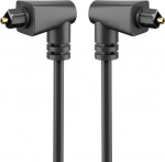 Goobay Toslink-kabel 2-faldigt vinklad och roterbar 90° Toslink-plugg > 90° Toslink-plugg, 2 m