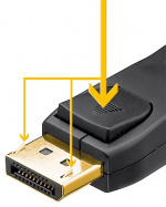 Goobay DisplayPort™-anslutningskabel Displayport™ plugg > Displayport™ plugg, 1 m