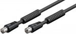 Goobay Antennkabel med ferrit (80 dB), dubbelskärmad koaxial-plugg > koaxial-plugg (helt skärmad), 3.5 m Goobay Antennkabel med ferrit (80 dB), dubbelskärmad koaxial-plugg > koaxial-plugg (helt skärmad), 3.5 m