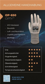 Wonder Grip OP-650 Bilverkstad, flyg- och rymdindustrin, montering, byggarbetsplats, logistik och transport, Size: M/8