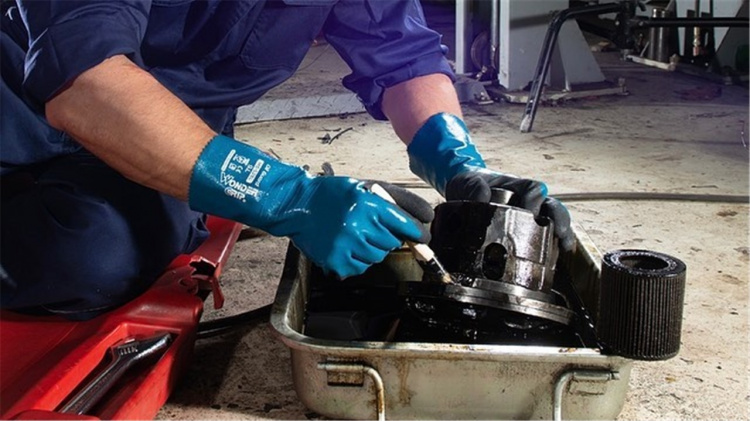 Wonder Grip WG-528L Bilverkstad, industriellt underhåll, byggarbetsplats, jordbruk, avloppsreningsverk, Size: S/7