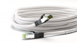 Goobay RJ45 (CAT 6A, 500 MHz) patchkabel med CAT 8.1 S/FTP rå kabel, vit 99,9 % syrefri kopparledare (OFC), AWG 24, halogenfri kabelhölje (LSZH), 7.5 m