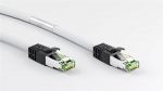 Goobay RJ45 (CAT 6A, 500 MHz) patchkabel med CAT 8.1 S/FTP rå kabel, vit 99,9 % syrefri kopparledare (OFC), AWG 24, halogenfri kabelhölje (LSZH), 7.5 m