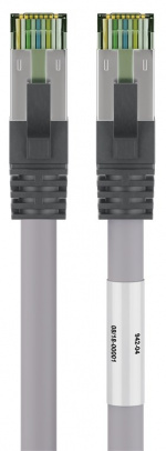 Goobay RJ45 (CAT 6A, 500 MHz) patchkabel med CAT 8.1 S/FTP rå kabel, grå 99,9 % syrefri kopparledare (OFC), AWG 24, halogenfri kabelhölje (LSZH), 7.5 m Goobay RJ45 (CAT 6A, 500 MHz) patchkabel med CAT 8.1 S/FTP rå kabel, grå 99,9 % syrefri kopparledare (OFC), AWG 24, halogenfri kabelhölje (LSZH), 7.5 m