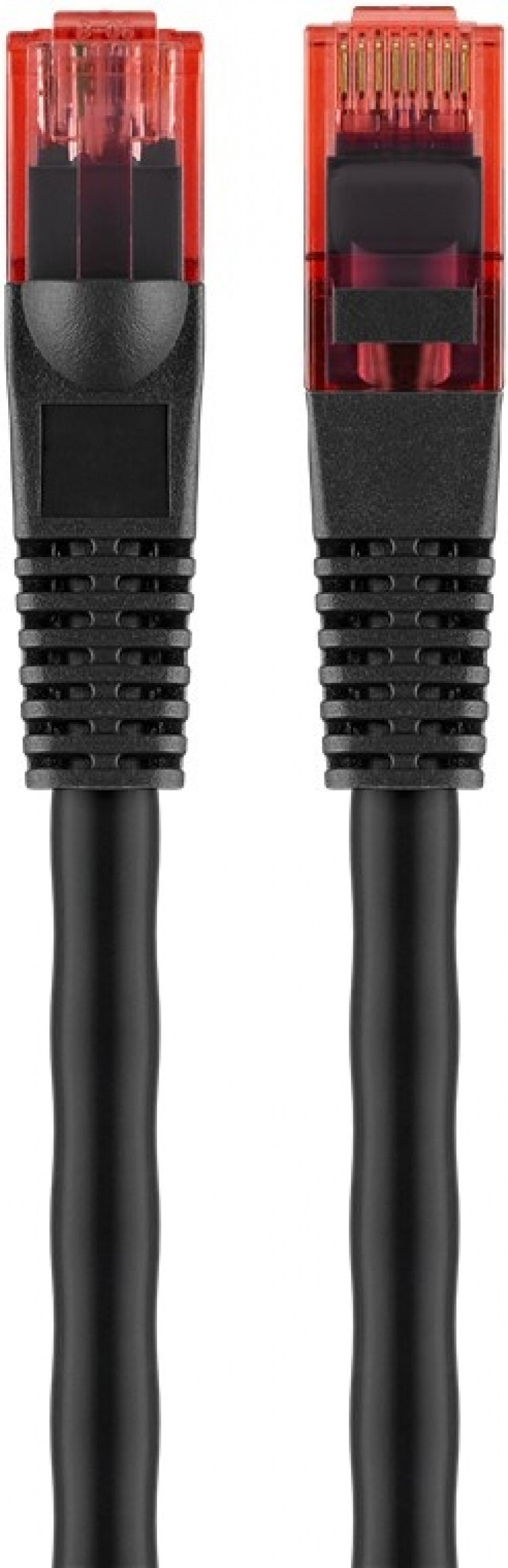 Goobay Patchkabel CAT 6 för dragning utomhus, U/UTP, svart kopparledare (CU), dubbelt yttre hölje (PE), 20 m