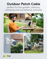 Goobay Patchkabel CAT 6 för dragning utomhus, U/UTP, svart kopparledare (CU), dubbelt yttre hölje (PE), 50 m