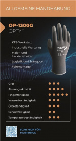 Wonder Grip OP-1300G Bilverkstad, Precisionsmontering, Industriellt underhåll, Målning och lackering, Logistik och transport, Size: XXL/11