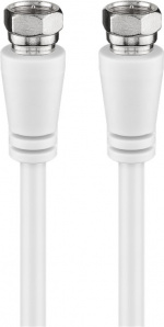 Goobay SAT-antennkabel (Class A+, >95 dB), 3x skärmad F-plugg > F-plugg (helt skärmad), 3 m