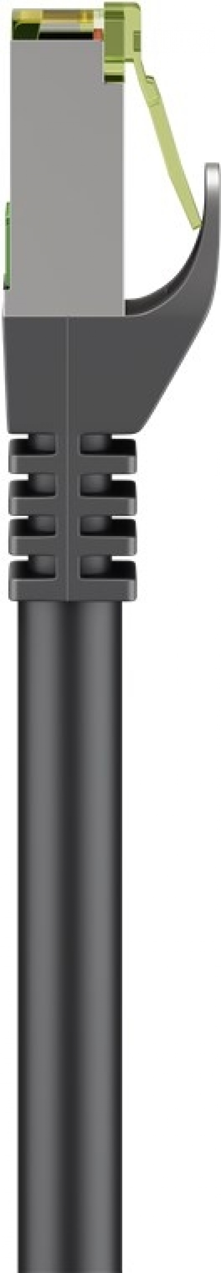 Goobay RJ45 patchkabel med CAT 8.1 S/FTP råkabel, AWG 26, svart kopparledare, LSZH halogenfri kabelhölje, RJ45-kontakt (CAT 6A), 15 m Goobay RJ45 patchkabel med CAT 8.1 S/FTP råkabel, AWG 26, svart kopparledare, LSZH halogenfri kabelhölje, RJ45-kontakt (CAT 6A), 15 m