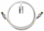 Goobay GHMT-certifierad CAT 8.1 patchkabel, S/FTP (PiMF), vit kopparledare, LSZH halogenfri kabelhölje, 2 m Goobay GHMT-certifierad CAT 8.1 patchkabel, S/FTP (PiMF), vit kopparledare, LSZH halogenfri kabelhölje, 2 m