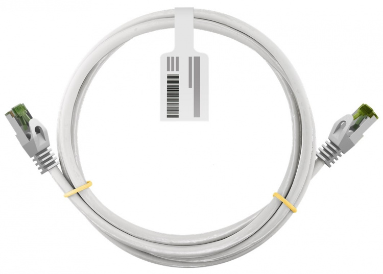 Goobay GHMT-certifierad CAT 8.1 patchkabel, S/FTP (PiMF), vit kopparledare, LSZH halogenfri kabelhölje, 2 m Goobay GHMT-certifierad CAT 8.1 patchkabel, S/FTP (PiMF), vit kopparledare, LSZH halogenfri kabelhölje, 2 m