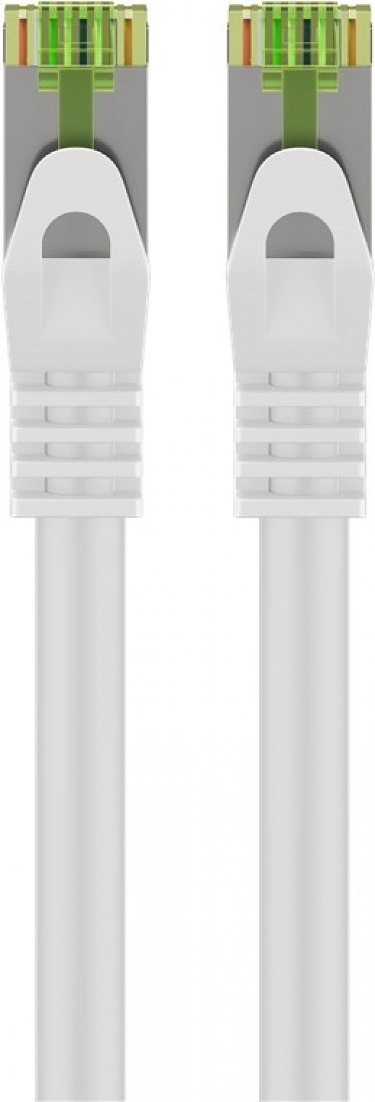 Goobay RJ45 patchkabel med CAT 8.1 S/FTP råkabel, AWG 26, vit kopparledare, LSZH halogenfri kabelhölje, RJ45-kontakt (CAT 6A), 15 m