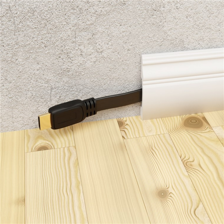 Goobay Höghastighets HDMI™-kabel Slim med Ethernet HDMI™-kontakt (typ A) > HDMI™-kontakt (typ A), 1 m