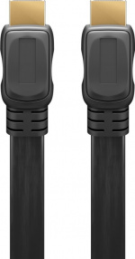 Goobay Höghastighets HDMI™-kabel Slim med Ethernet HDMI™-kontakt (typ A) > HDMI™-kontakt (typ A), 3 m Goobay Höghastighets HDMI™-kabel Slim med Ethernet HDMI™-kontakt (typ A) > HDMI™-kontakt (typ A), 3 m