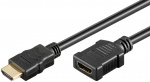 Goobay Höghastighets HDMI™-förlängningskabel med Ethernet HDMI™-kontakt (typ A) > HDMI™-uttag (typ A), 1 m