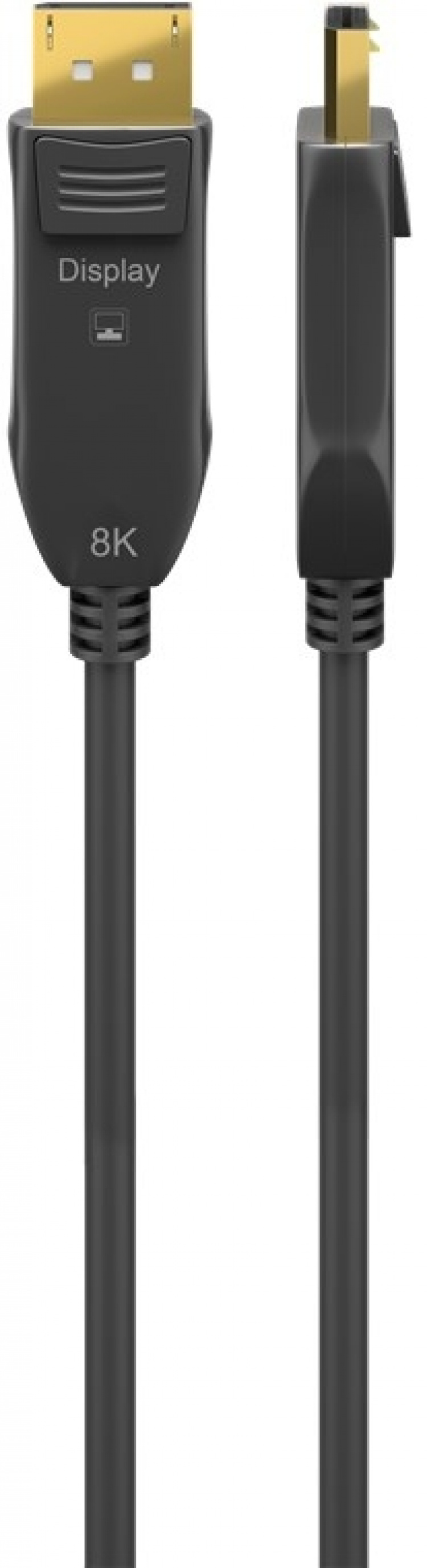 Goobay Optisk DisplayPort™-hybridkabel 2.0 (AOC) Guldpläterad Displayport™ plugg > Displayport™ plugg, 30 m