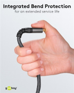 Goobay Höghastighets HDMI™-kabel med Ethernet, 10 m, Sharkskin Grey HDMI™-kontakt (typ A) > HDMI™-kontakt (typ A)