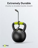 Goobay HDMI™-kabel med ultrahög hastighet, 0,5 m, Sharkskin Grey HDMI™-kontakt (typ A) > HDMI™-kontakt (typ A)