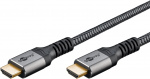 Goobay HDMI™-kabel med ultrahög hastighet, 2 m, Sharkskin Grey HDMI™-kontakt (typ A) > HDMI™-kontakt (typ A)