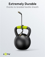 Goobay DisplayPort™ till HDMI™-kabel, 1 m, Sharkskin Grey Displayport™ plugg > HDMI™-kontakt (typ A)