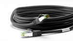 Goobay Patchkabel CAT 8.1, S/FTP (PiMF), svart 99,9 % syrefri kopparledare (OFC), AWG 24, halogenfri kabelhölje (LSZH), 0.5 m