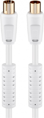 Goobay Antennkabel med ferrit (80 dB), dubbelskärmad guldpläterad, koaxial-plugg > koaxial-uttag (helt skärmad), 3.5 m Goobay Antennkabel med ferrit (80 dB), dubbelskärmad guldpläterad, koaxial-plugg > koaxial-uttag (helt skärmad), 3.5 m