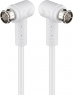 Goobay Vinklad SAT-antennkabel (80 dB), dubbelskärmad F-plugg (quick) 90° > F-plugg (quick) 90° (helt avskärmad), 1.5 m