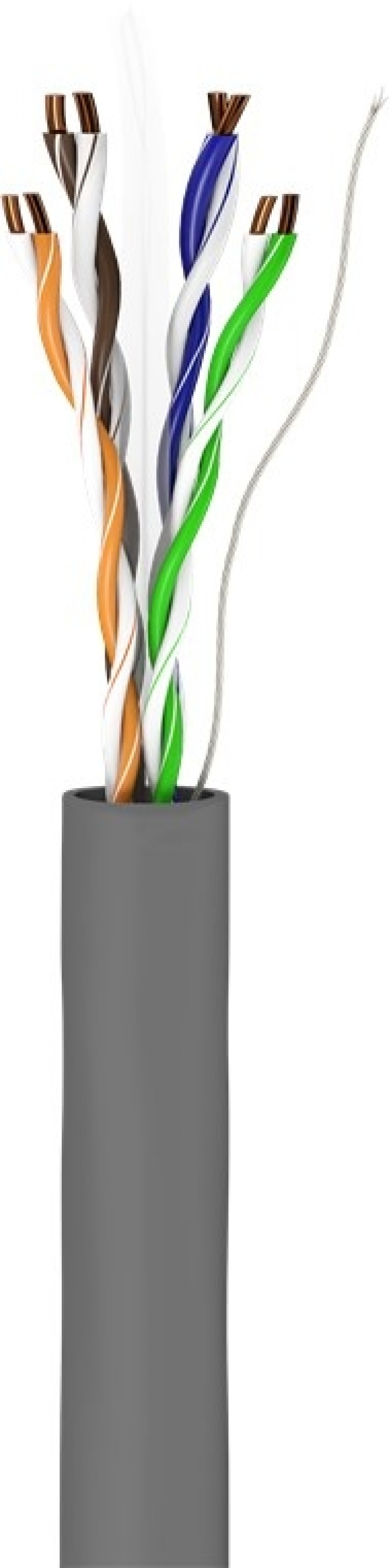 Goobay CAT 6 patchkabel, U/UTP, grå kopparledare (CU), AWG 23/1 (solid), halogenfri kabelhölje (LSZH), 100 m