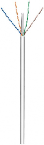 Goobay CAT 6 patchkabel, U/UTP, grå kopparledare (CU), AWG 23/1 (solid), halogenfri kabelhölje (LSZH), 100 m