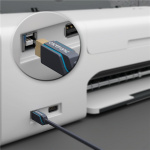 ClickTronic Adapterkabel från USB-A till USB-B 2.0 Premiumkabel | USB A-kontakt USB B 2.0-kontakt | 3,0 m | 480 Mbit/s