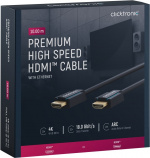 ClickTronic Höghastighets HDMI™-kabel med Ethernet Premiumkabel | 1x HDMI™-kontakt 1x HDMI™-kontakt | 10,0 m | UHD 4K @ 60 Hz