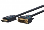 ClickTronic Adapterkabel från DVI till HDMI™ Premiumkabel | 1x DVI-D-kontakt 1x HDMI™-kontakt | 1,0 m | WQXGA @ 60 Hz