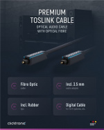 ClickTronic Toslink-kabel Premiumkabel | 1x Toslink-kontakt 1x Toslink-kontakt | 0,5 m | Polymerfiberoptisk kabel ClickTronic Toslink-kabel Premiumkabel | 1x Toslink-kontakt 1x Toslink-kontakt | 0,5 m | Polymerfiberoptisk kabel