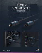 ClickTronic Toslink-kabel Premiumkabel | 1x Toslink-kontakt 1x Toslink-kontakt | 0,5 m | Polymerfiberoptisk kabel ClickTronic Toslink-kabel Premiumkabel | 1x Toslink-kontakt 1x Toslink-kontakt | 0,5 m | Polymerfiberoptisk kabel