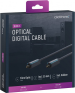 ClickTronic Toslink-kabel Premiumkabel | 1x Toslink-kontakt 1x Toslink-kontakt | 5,0 m | Polymerfiberoptisk kabel