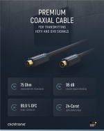 ClickTronic Koaxialkabel Premiumkabel | Koaxialkontakt Koaxialkoppling | 2,0 m | > 95 dB ClickTronic Koaxialkabel Premiumkabel | Koaxialkontakt Koaxialkoppling | 2,0 m | > 95 dB