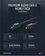 ClickTronic RCA-kabel, mono Premiumkabel | 1x cinch plug 1x cinch plug | 2,0 m | OFC innerledare ClickTronic RCA-kabel, mono Premiumkabel | 1x cinch plug 1x cinch plug | 2,0 m | OFC innerledare