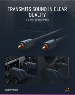 ClickTronic RCA-kabel, mono Premiumkabel | 1x cinch plug 1x cinch plug | 3,0 m | OFC innerledare ClickTronic RCA-kabel, mono Premiumkabel | 1x cinch plug 1x cinch plug | 3,0 m | OFC innerledare