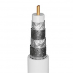 Goobay TV-antennkabel (135 dB), 4x skärmad guldpläterad, koaxial-uttag 90° > koaxial-plugg 90°, 2 m