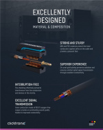 ClickTronic 3,5 mm AUX-kabel, stereo Premiumkabel | 1x 3,5 mm jackplugg 1x 3,5 mm jackplugg | 5,0 m | OFC innerledare