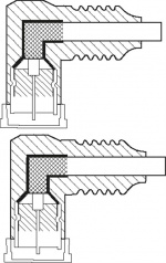 Goobay SAT-antennkabel (135 dB), 4x skärmad guldpläterad, F-plugg 90° > F-plugg 90°, 1 m