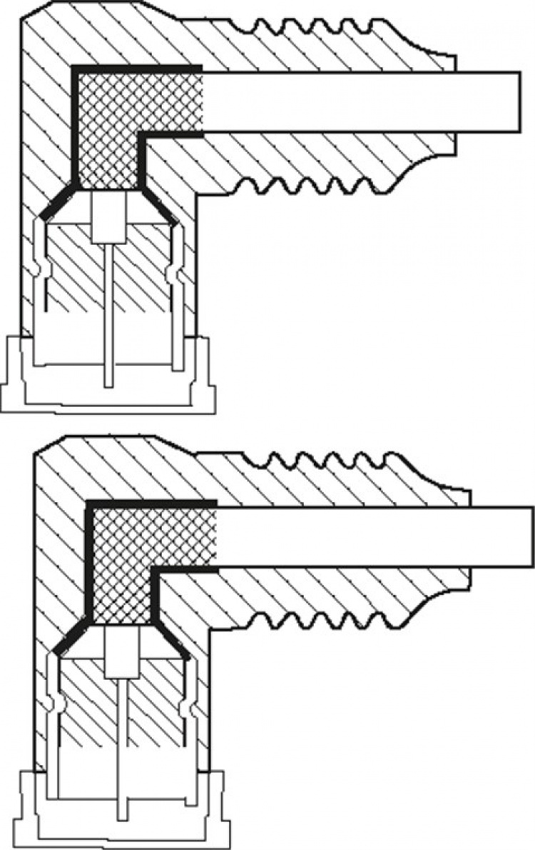 Goobay SAT-antennkabel (135 dB), 4x skärmad guldpläterad, F-plugg 90° > F-plugg 90°, 10 m