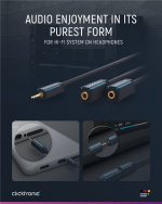 ClickTronic 3,5 mm AUX-adapterkabel, stereo Premium-kabel | 1x 3,5 mm jackkontakt 2x 3,5 mm jackkontakt | 0,1 m | OFC innerledare ClickTronic 3,5 mm AUX-adapterkabel, stereo Premium-kabel | 1x 3,5 mm jackkontakt 2x 3,5 mm jackkontakt | 0,1 m | OFC innerledare