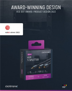 ClickTronic 3,5 mm AUX-adapterkabel, stereo Premium-kabel | 1x 3,5 mm jackkontakt 2x 3,5 mm jackkontakt | 0,1 m | OFC innerledare ClickTronic 3,5 mm AUX-adapterkabel, stereo Premium-kabel | 1x 3,5 mm jackkontakt 2x 3,5 mm jackkontakt | 0,1 m | OFC innerledare